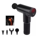 Masajeador Muscular de Percusión Inalámbrico Profesional 6 Velocidades 3900RPM | Pistola de Masaje Recargable con 4 Cabezales para Recuperación Deportiva y Alivio del Dolor